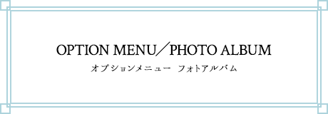 optioN Menu／photo album オプションメニュー フォトアルバム